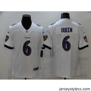 Stylish Nike Baltimore Ravens 6 Patrick Queen White Vapor Untouchable Limited Jersey