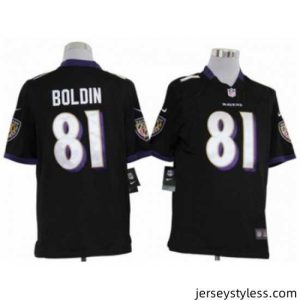 Premium Nike Baltimore Ravens 81 Anquan Boldin Black Game NFL Jersey