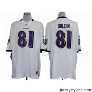Stunning Nike Baltimore Ravens 81 Anquan Boldin White Limited NFL Jersey