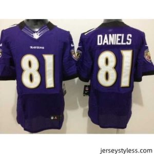 Fantastic Nike Baltimore Ravens 81 Owen Daniels Purple Elite NFL Jersey