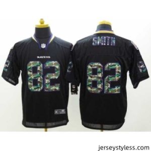 Impressive Nike Baltimore Ravens 82 Torrey Smith Black Elite Camo Fashion Jerseys