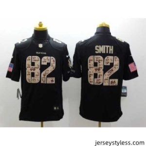 Stylish Nike Baltimore Ravens 82 Torrey Smith Black Limited Salute to Service NFL Jersey