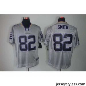 Amazing Nike Baltimore Ravens 82 Torrey Smith Grey Elite Lights Out II NFL Jersey
