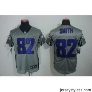 Impressive Nike Baltimore Ravens 82 Torrey Smith Grey Elite Shadow NFL Jersey