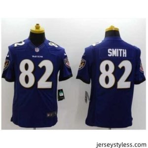 Stylish Nike Baltimore Ravens 82 Torrey Smith Purple Limited Alternate NFL Jersey
