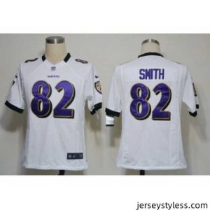 Stylish Nike Baltimore Ravens 82 Torrey Smith White Game NFL Jersey