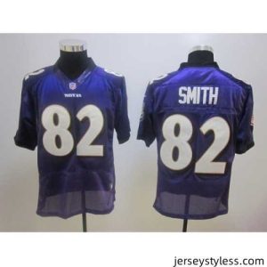 Impressive Nike Baltimore Ravens 82 Torrey Smith purple Elite NFL Jersey