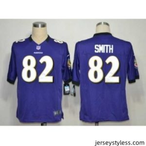 Premium Nike Baltimore Ravens 82 Torrey Smith purple Game NFL Jersey