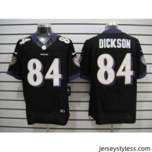 Gorgeous Nike Baltimore Ravens 84 Dickson Black Elite NFL Jersey
