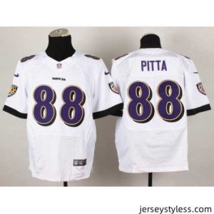 Premium Nike Baltimore Ravens 88 Dennis Pitta White Elite NFL Jersey