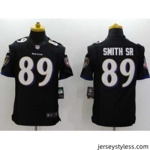 Stunning Nike Baltimore Ravens 89 Steve Smith Sr Black Limited NFL Jersey