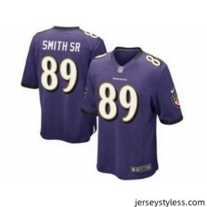 Stylish Nike Baltimore Ravens 89 Steve Smith Sr Purple Game NFL Jersey