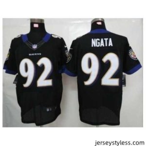 Stunning Nike Baltimore Ravens 92 Haloti Ngata Black Elite NFL Jersey