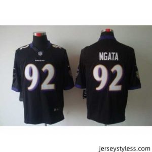 Impressive Nike Baltimore Ravens 92 Haloti Ngata Black Limited NFL Jersey