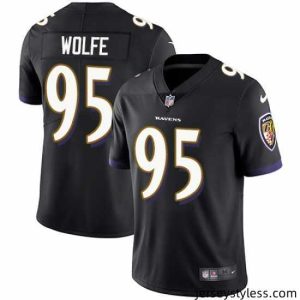 Fantastic Nike Baltimore Ravens 95 Derek Wolfe Black Alternate Stitched NFL Vapor Untouchable Limited Jersey