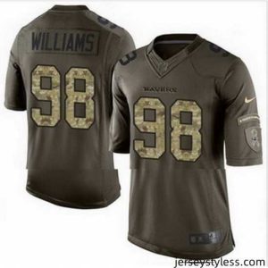 Impressive Nike Baltimore Ravens #98 Brandon Williams Green Mens Stitched NFL Limited Salute to Service Jersey