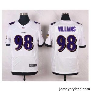 Impressive Nike Baltimore Ravens #98 Brandon Williams White Mens Stitched NFL New Elite Jersey