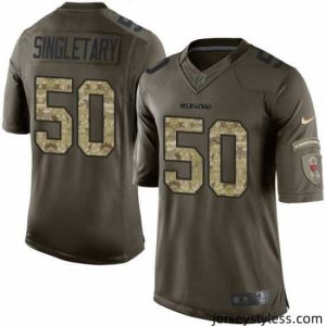 Amazing Nike Chicago Bears #50 Mike Singletary Green 27s Stitched NFL Limited Salute to Service Jersey