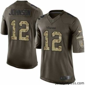 Premium Nike Minnesota Vikings #12 Charles Johnson Green 27s Stitched NFL Limited Salute to Service Jersey