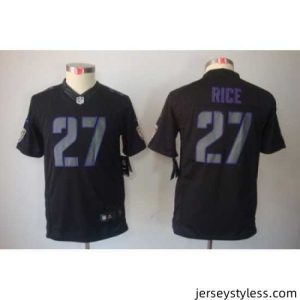 Impressive Nike NFL Baltimore Ravens #27 Ray Rice Black Jerseys[Impact Limited]