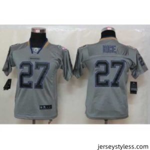 Fantastic Nike NFL Baltimore Ravens #27 Ray Rice grey jerseys[Elite lights out]