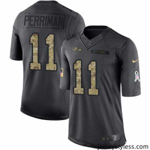 Premium Nike Ravens #11 Breshad Perriman Black Mens Stitched NFL Limited 2016 Salute to Service Jersey