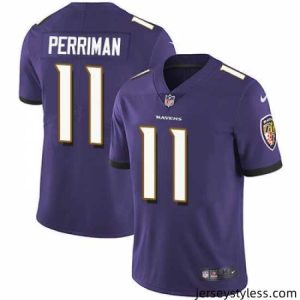 Premium Nike Ravens #11 Breshad Perriman Purple Team Color Mens Stitched NFL Vapor Untouchable Limited Jersey