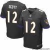 Amazing Nike Ravens #12 Jaleel Scott Black Alternate Mens Stitched NFL New Elite Jersey