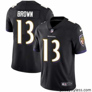 Stylish Nike Ravens #13 John Brown Black Alternate Mens Stitched NFL Vapor Untouchable Limited Jersey