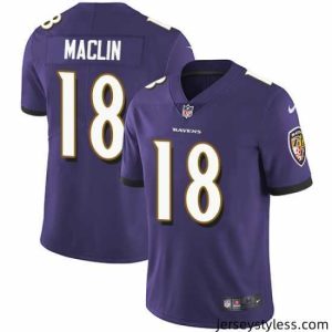 Amazing Nike Ravens #18 Jeremy Maclin Purple Team Color Mens Stitched NFL Vapor Untouchable Limited Jersey