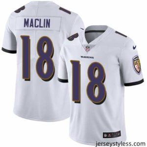 Impressive Nike Ravens #18 Jeremy Maclin White Stitched NFL Vapor Untouchable Limited Jersey