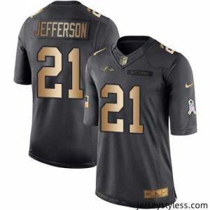 Impressive Nike Ravens #21 Tony Jefferson Black Men's Stitched NFL Limited Gold Salute To Service Jersey