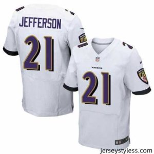 Unique Nike Ravens #21 Tony Jefferson White Men's Stitched NFL New Elite Jersey