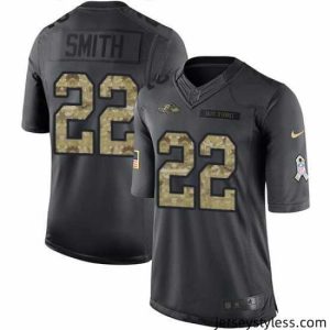Impressive Nike Ravens #22 Jimmy Smith Black Mens Stitched NFL Limited 2016 Salute to Service Jersey