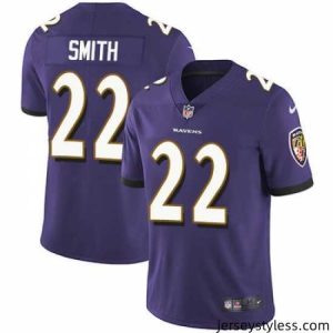 Impressive Nike Ravens #22 Jimmy Smith Purple Team Color Mens Stitched NFL Vapor Untouchable Limited Jersey