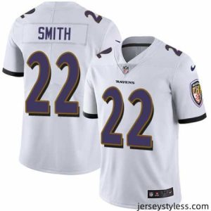 Gorgeous Nike Ravens #22 Jimmy Smith White Mens Stitched NFL Vapor Untouchable Limited Jersey