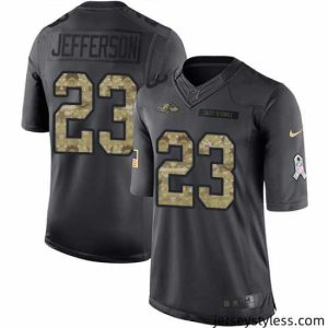 Impressive Nike Ravens #23 Tony Jefferson Black Mens Stitched NFL Limited 2016 Salute to Service Jersey
