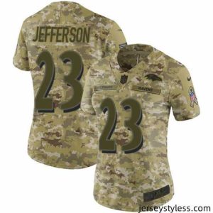 Stylish Nike Ravens #23 Tony Jefferson Camo Stitched NFL Limited 2018 Salute to Service Jersey