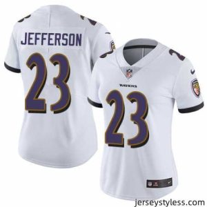 Unique Nike Ravens #23 Tony Jefferson White Womens Stitched NFL Vapor Untouchable Limited Jersey