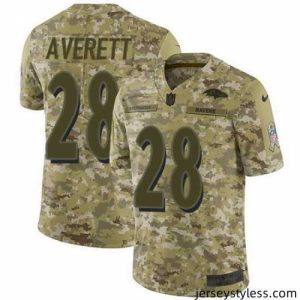 Gorgeous Nike Ravens #28 Anthony Averett Camo Mens Stitched NFL Limited 2018 Salute To Service Jersey