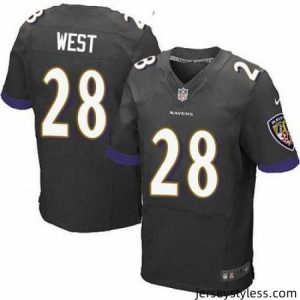 Fantastic Nike Ravens #28 Terrance West Black Alternate Mens Stitched NFL New Elite Jersey