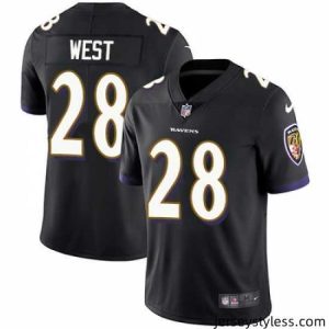 Stunning Nike Ravens #28 Terrance West Black Alternate Mens Stitched NFL Vapor Untouchable Limited Jersey