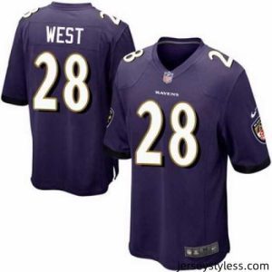 Stunning Nike Ravens 28 Terrance West Purple Team Color Stitched NFL New Elite Jersey