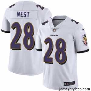 Unique Nike Ravens #28 Terrance West White Stitched NFL Vapor Untouchable Limited Jersey