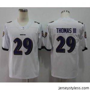 Impressive Nike Ravens 29 Earl Thomas III White Vapor Untouchable Limited Jersey