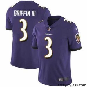 Impressive Nike Ravens 3 Robert Griffin III Purple Vapor Untouchable Limited Jersey