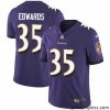 Fantastic Nike Ravens 35 Gus Edwards Purple Team Color Stitched NFL Vapor Untouchable Limited Jersey
