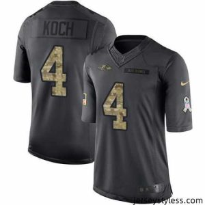 Impressive Nike Ravens #4 Sam Koch Black Mens Stitched NFL Limited 2016 Salute to Service Jersey