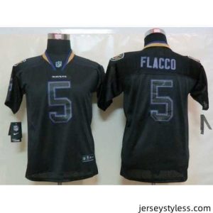 Unique Nike Ravens #5 Joe Flacco Lights Out Black Stitched NFL Elite Jersey