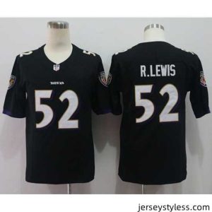 Stylish Nike Ravens 52 Ray Lewis Black Vapor Untouchable Player Limited Jersey